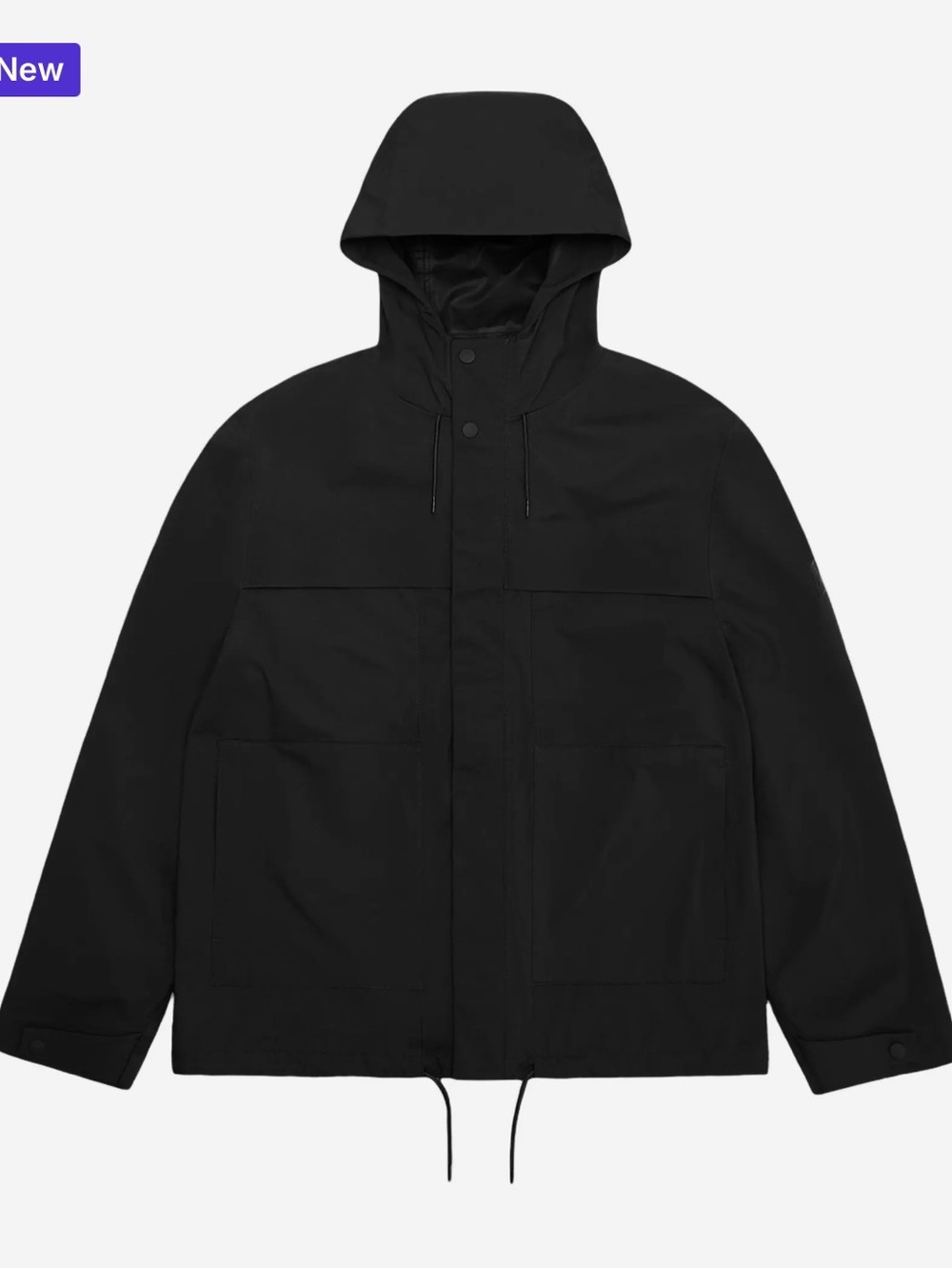 Rains Black Hooded Raincoat